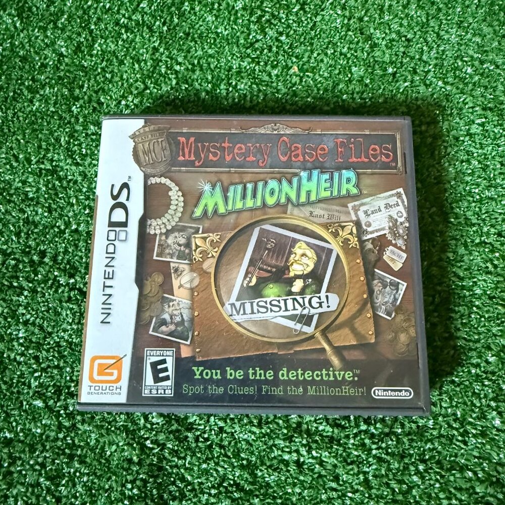 Mystery Case Files: MillionHeir (Nintendo DS, 2008) CiB With Manual Tested Game